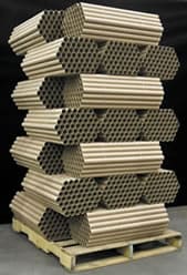 Bundled paper tubes from Valk Industries, Inc.