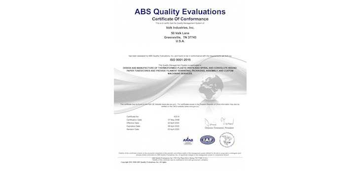 Valk Is ISO 9001:2008 compliant